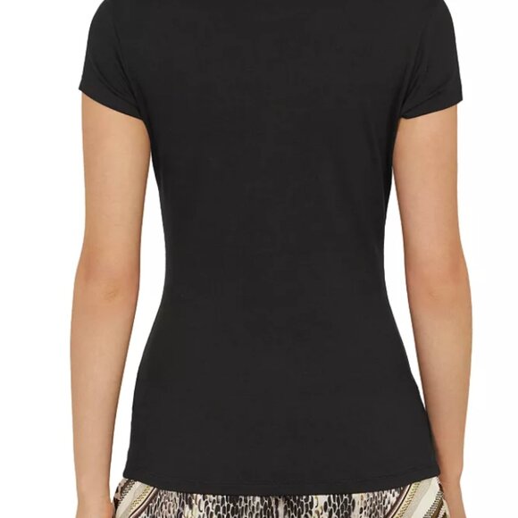 Ted Baker Calmin Fitted Tee blouse top black size 1 like new no tags - Picture 2 of 9